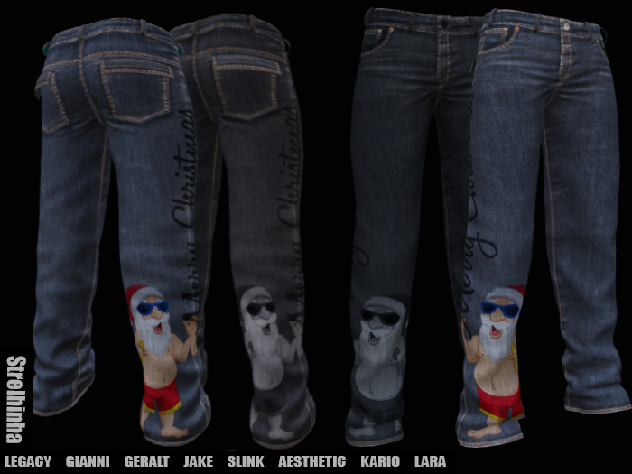 pants man Santa Claus beach 4