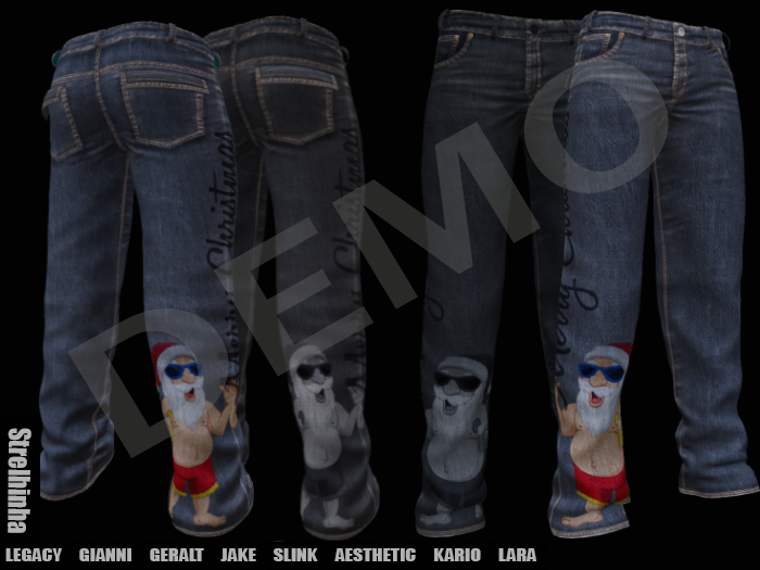 pants man Santa Claus beach DEMO