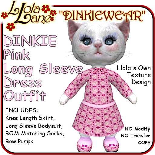 dinkie tiny DINKIEWEAR pink LONG SLEEVE DRESS Outfit