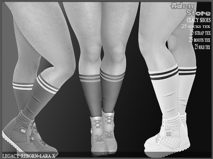 Clacy Second Life Marketplace - DEMO Aden Store Clacy Shoes Fatpack