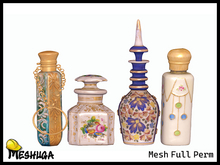 Meshuga Vintage Porcelain Perfume Bottles Pack 3 FULL PERM MESH
