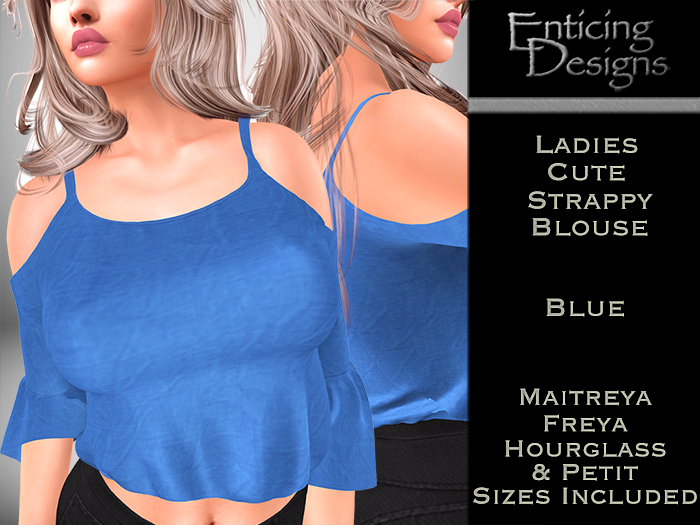 *ED Cute Strappy Blouse - Blue