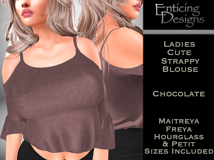 *ED Cute Strappy Blouse - Chocolate