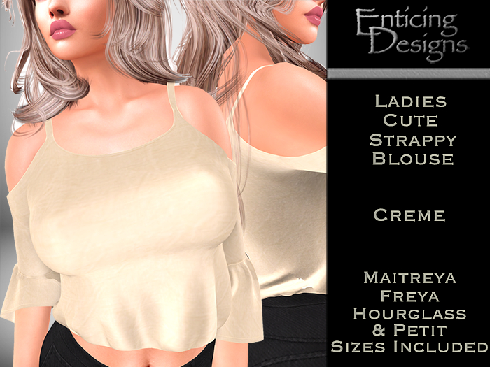 *ED Cute Strappy Blouse - Creme