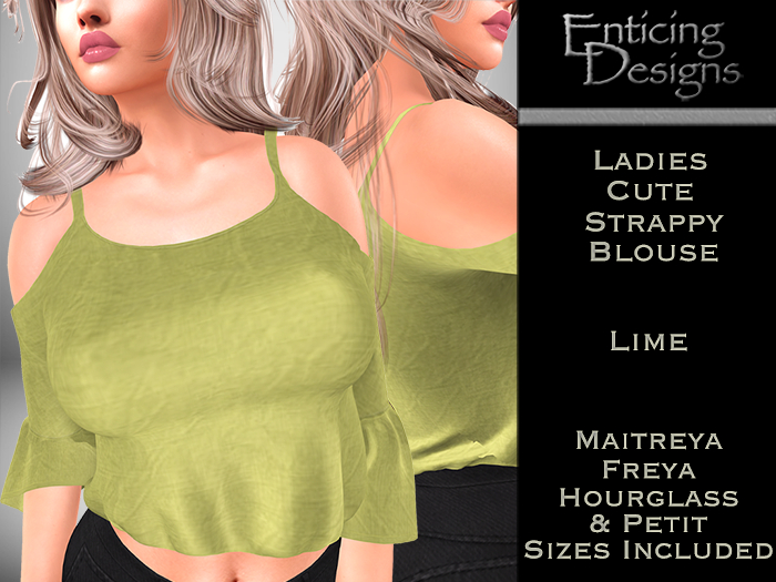 *ED Cute Strappy Blouse - Lime