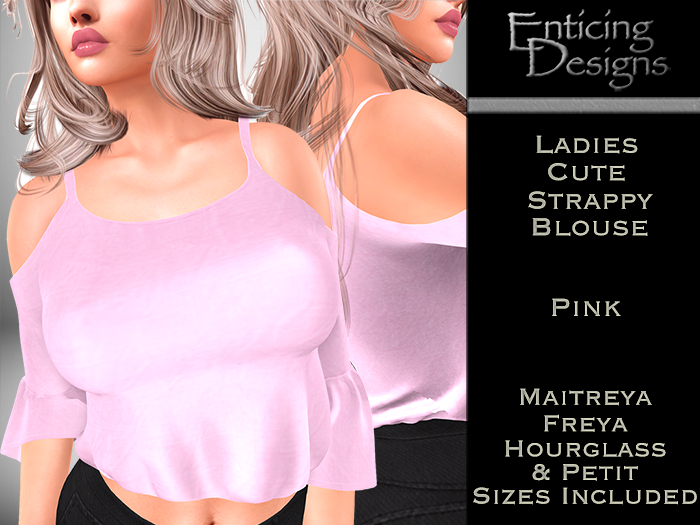 *ED Cute Strappy Blouse - Pink