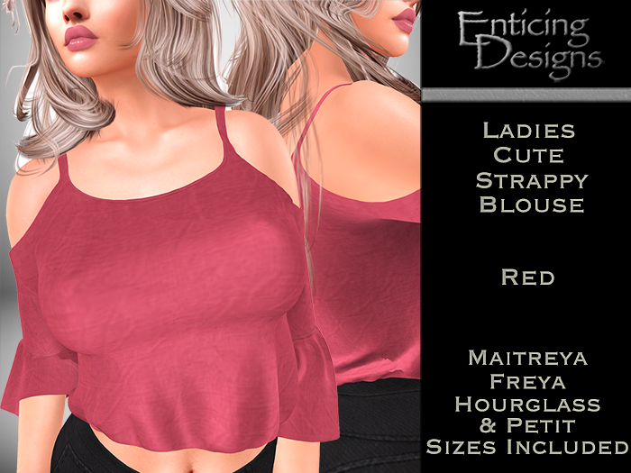 *ED Cute Strappy Blouse - Red
