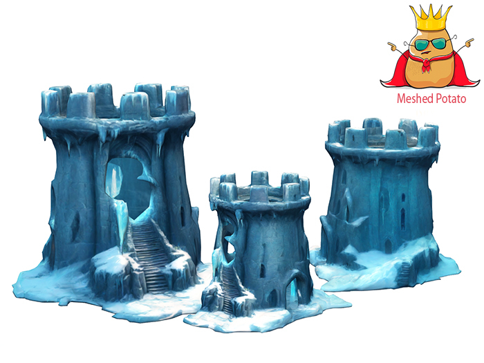 Meshed Potato - Ice Tower Figurine Full Perm