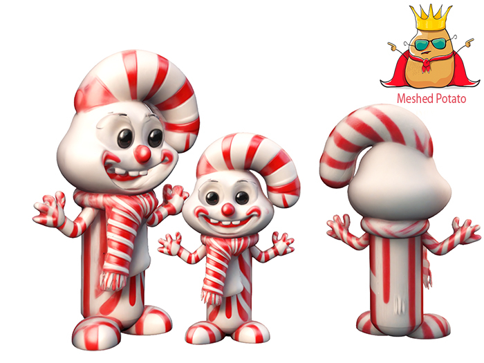 Meshed Potato - Candy Cane Full Perm