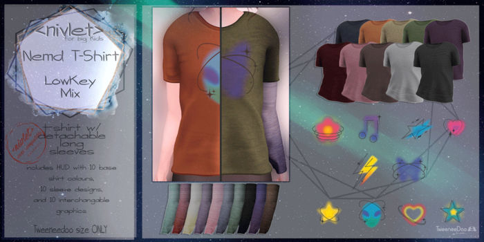 <nivlet> Nemd TwD Layered Tee+Sleeves - Lowkey Mix