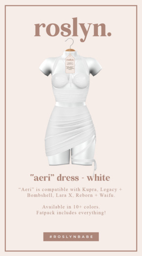 roslyn. aeri outfit. white [unpack]