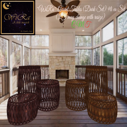 ~WiRa~ Accent Tables (Dark Set) (Box)