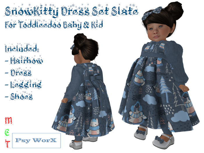 >Psy WorX< SnowKitty Dress Set TD Slate