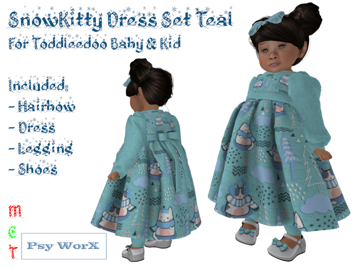>Psy WorX< SnowKitty Dress Set TD Teal