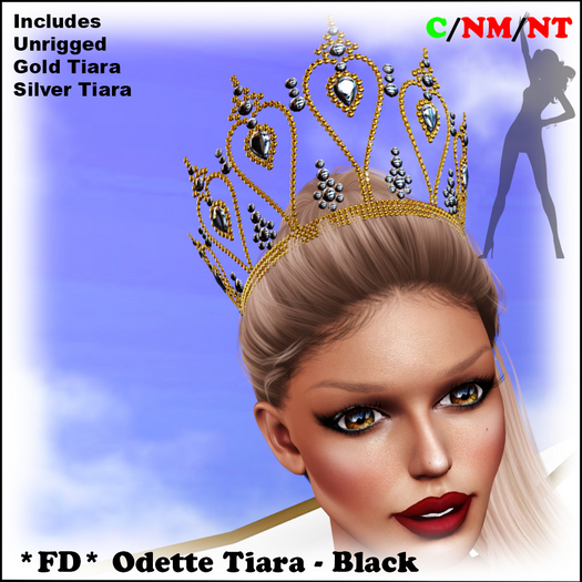 *FD* Odette Tiara [Boxed] Black