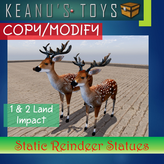 Reindeer Statues Natural texture
