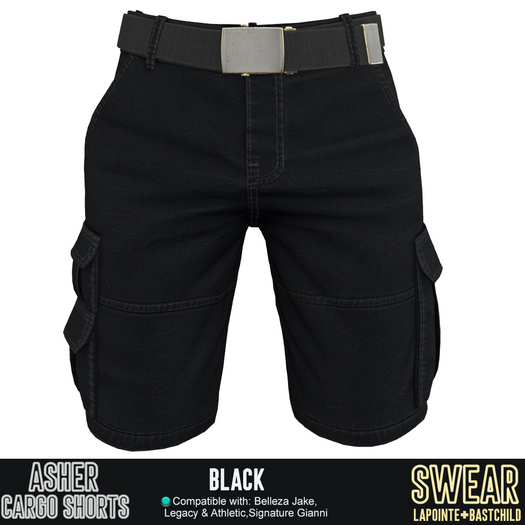 Cargo Shorts - Asher BLACK