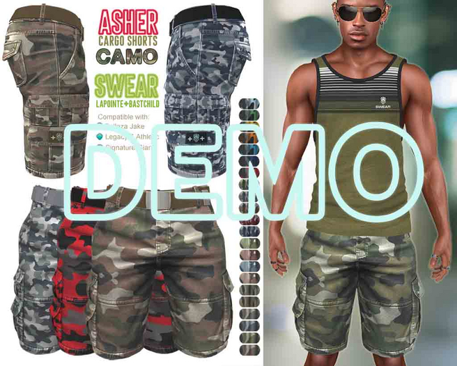 Cargo Shorts - Asher CAMOS FATPACK DEMO