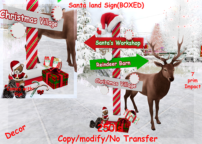 Santa land Sign(BOXED)