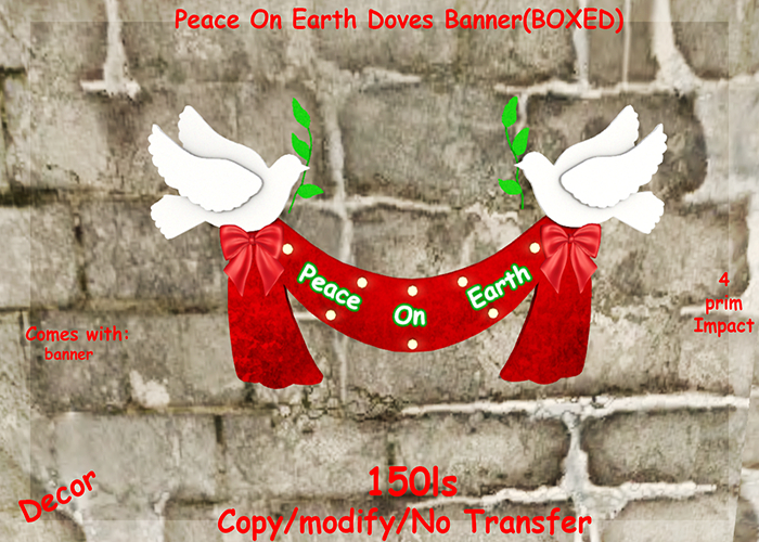 Peace On Earth Doves Banner(BOXED)