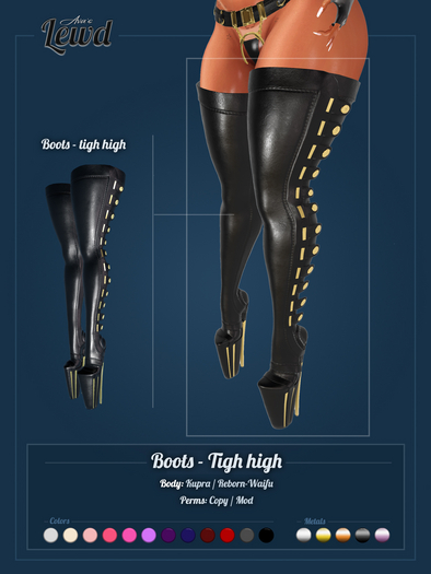 Ava's Lewd: Boots, thigh high (wear me)