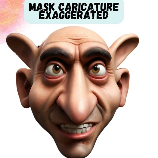"MB"mask caricature exaggerated