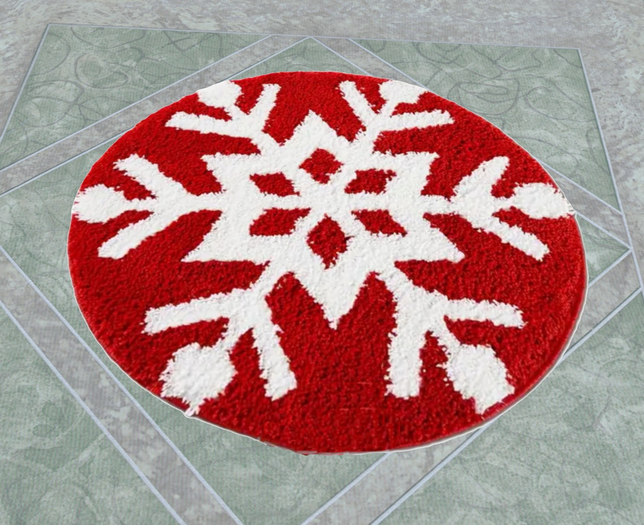 Christmas rug round (17)