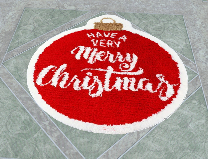 Christmas rug round (18)