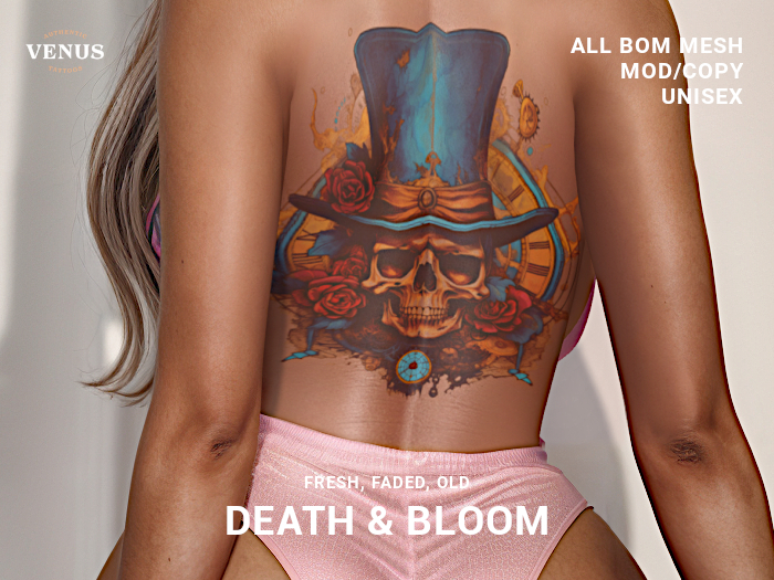 BACK TATTOO SKULL