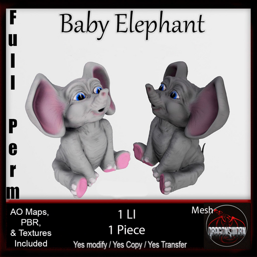 Full Perm Baby Elephant