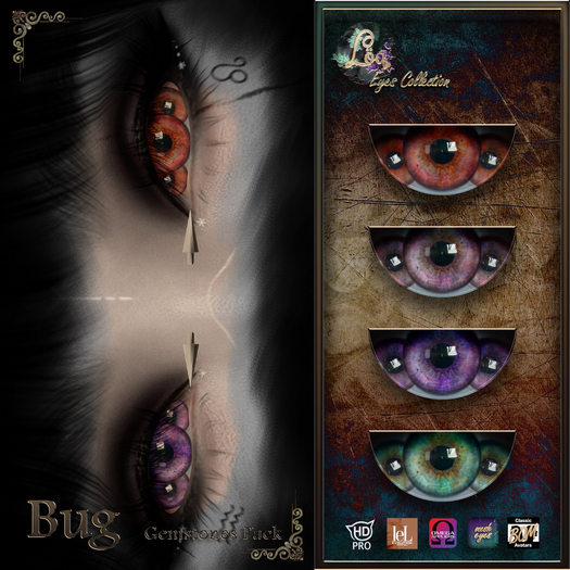 Loa - Bug Eyes ~Lelutka/HDPro/OMEGA/Mesh/BOM~ *Gemstones*