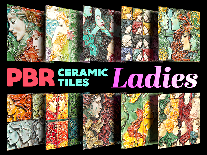 EA Design ♦ PBR - Ceramic Tiles - Ladies - Set 01