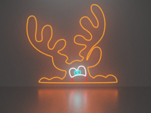 Deer 8 neon sign Full Permission