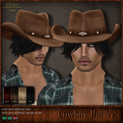 INDI Designs - Cowboy Hat light brown used V2 (m)