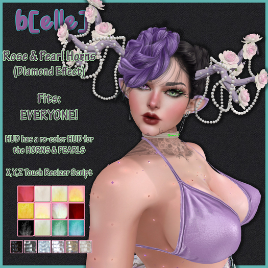 DEMO_b[ELLE] Roses 'n Pearls Horns