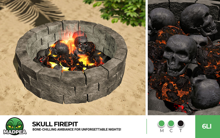 MadPea Skull Firepit