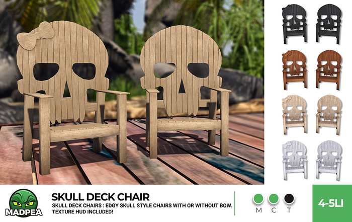 MadPea Skull Deck Chair