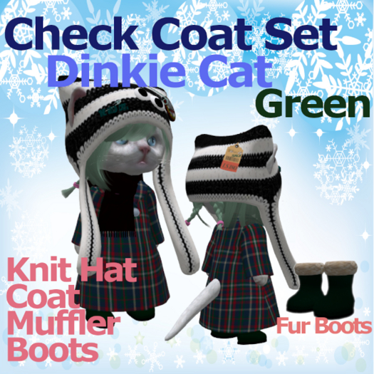 [TL] Dinkie Coat  check  G SET