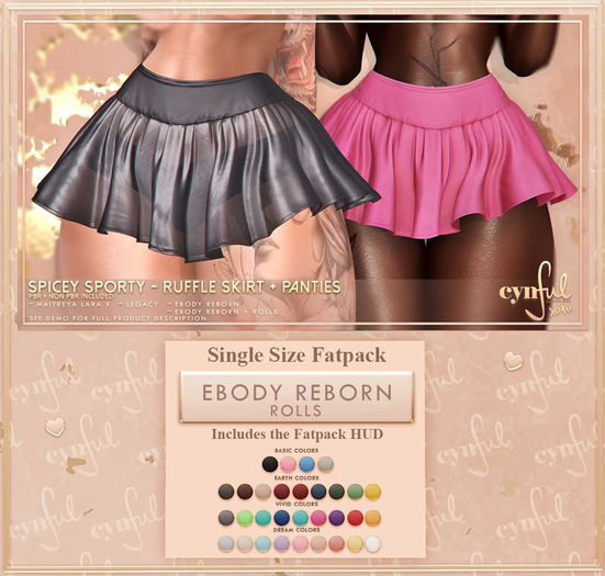 Cynful Spicey Sporty - Ruffle Skirt Set - eBody Reborn + Rolls (Single Size Fatpack)