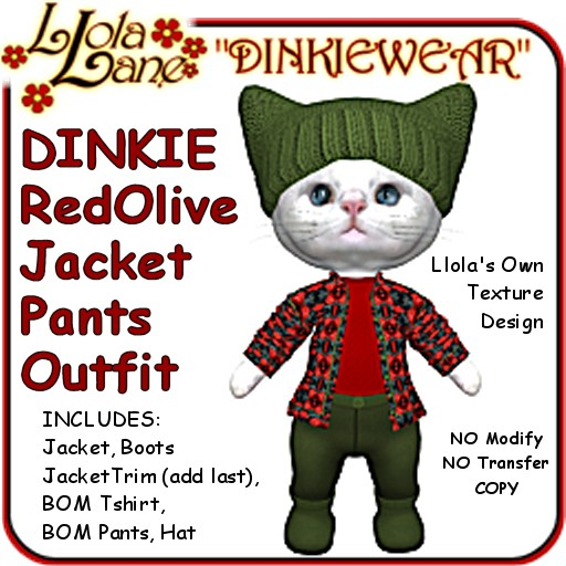 dinkie tiny DINKIEWEAR red/olive JACKET PANTS OUTFIT boys boy