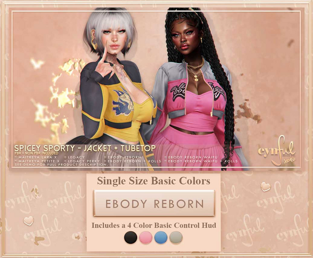 Cynful Spicey Sporty - Jacket Set - eBody Reborn  (Single Size Basic Colors)