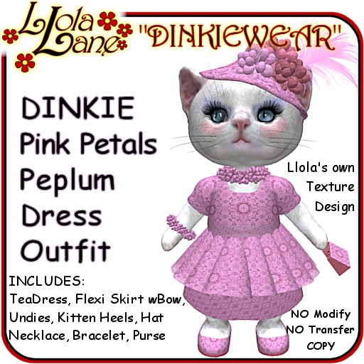 dinkie tiny DINKIEWEAR Pink Petals Peplum Dress Outfit