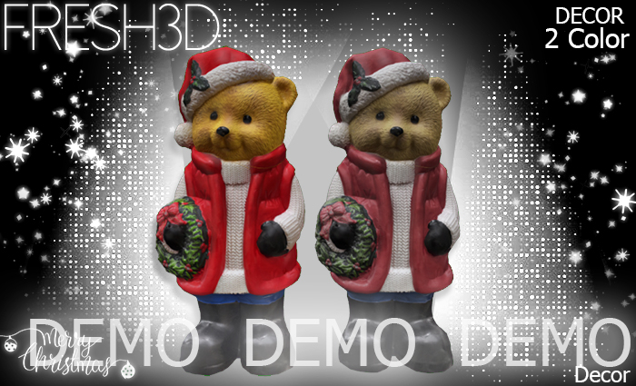 Fresh3D Xmas teddy bear DEMO