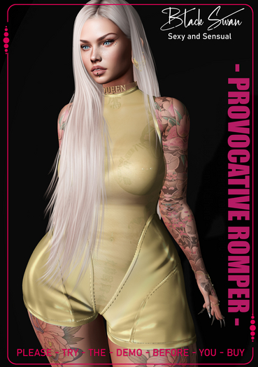 Black Swan - Provocative Romper - gold pure