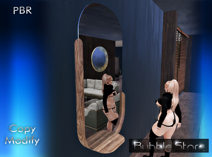 Bubble - Wall Mirror With Shelf (PBR)