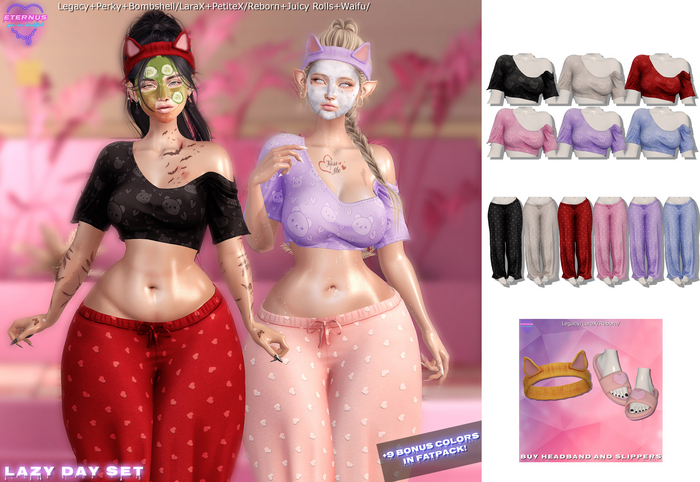 [Eternus] Lazy Day Shirt/Pants/Headband/Slippers Fullpack