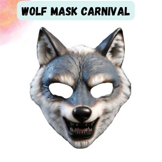 "MB" wolf mask carnival