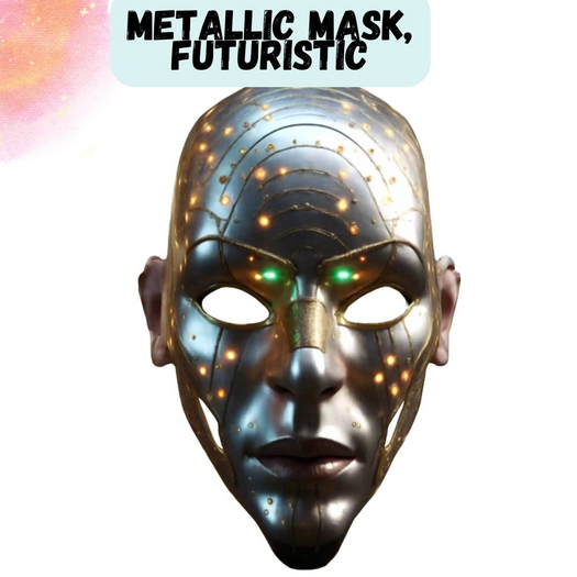 "MB" metallic mask futuristic