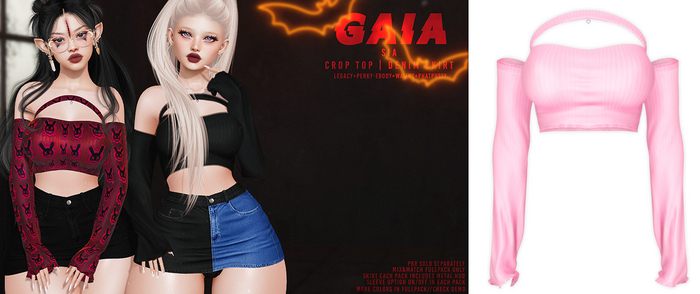 Gaia - sia crop top - babypink