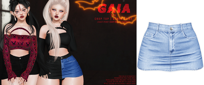 Gaia - sia denim skirt - medium